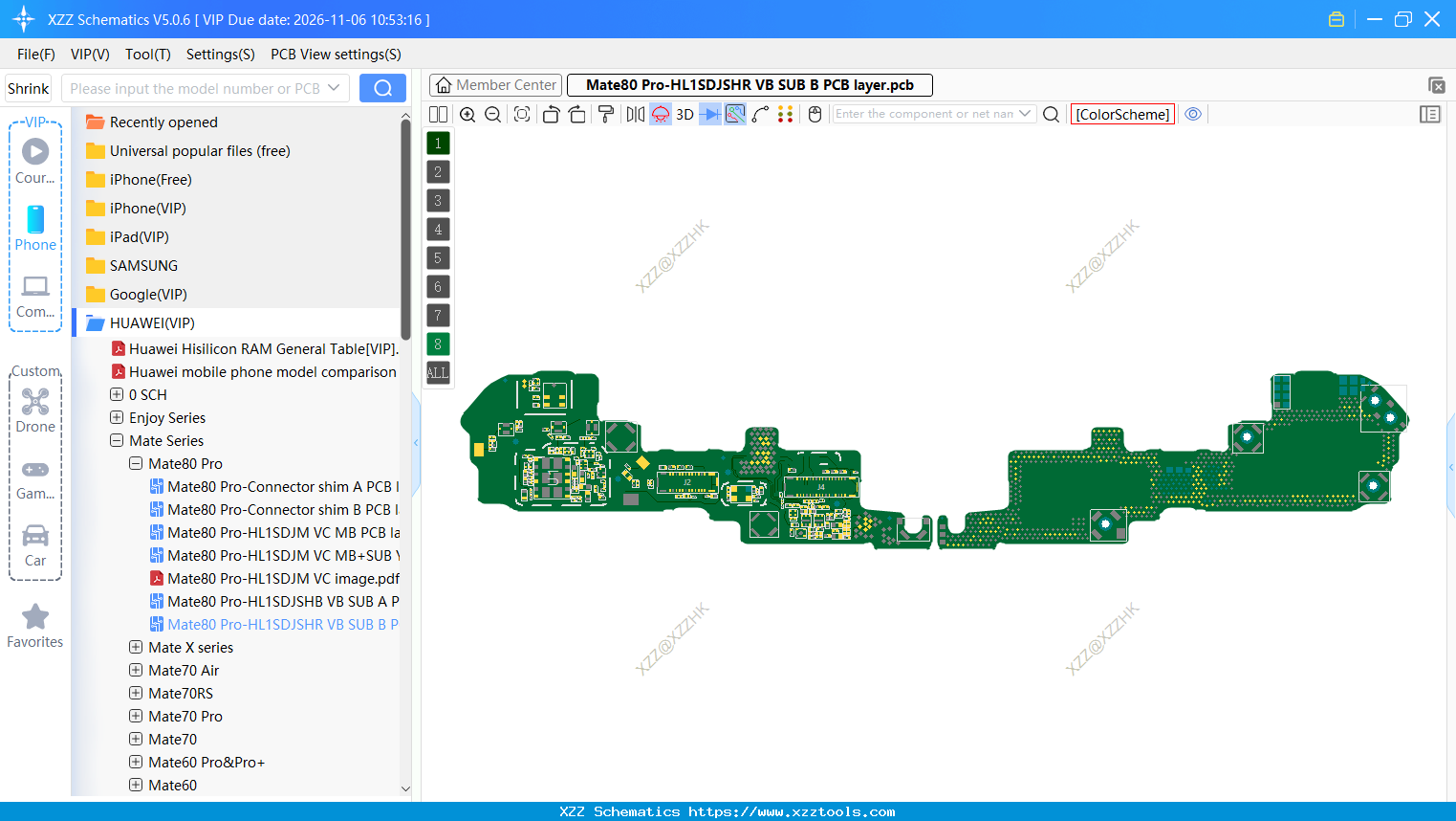 Mate80 Pro-HL1SDJSHR VB SUB B PCB Layer